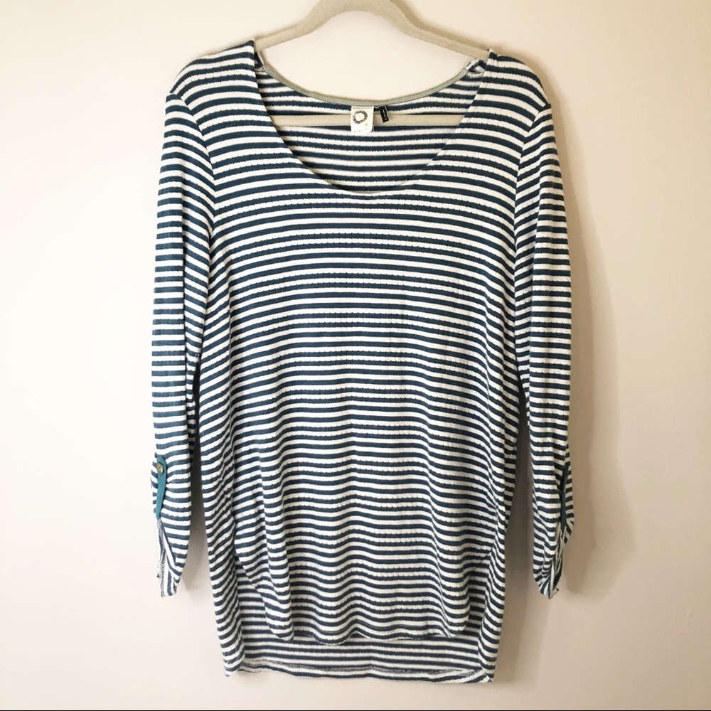 Anthro Akemi+Kin Stripped Sylvie Pointelle Tunic